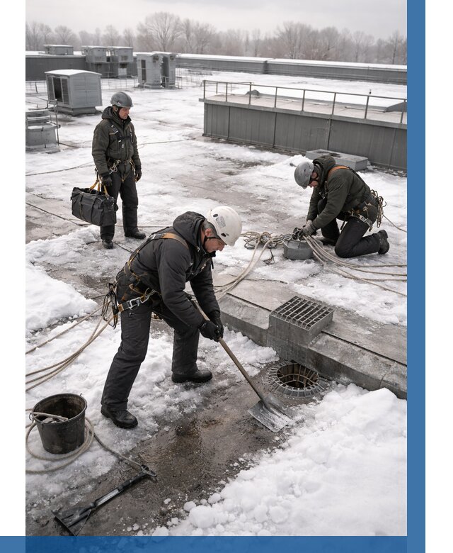 Абонентское обслуживание кровли зимой в Верхней Пышме от 8208 р. | ВЫСОТНИК-Врх