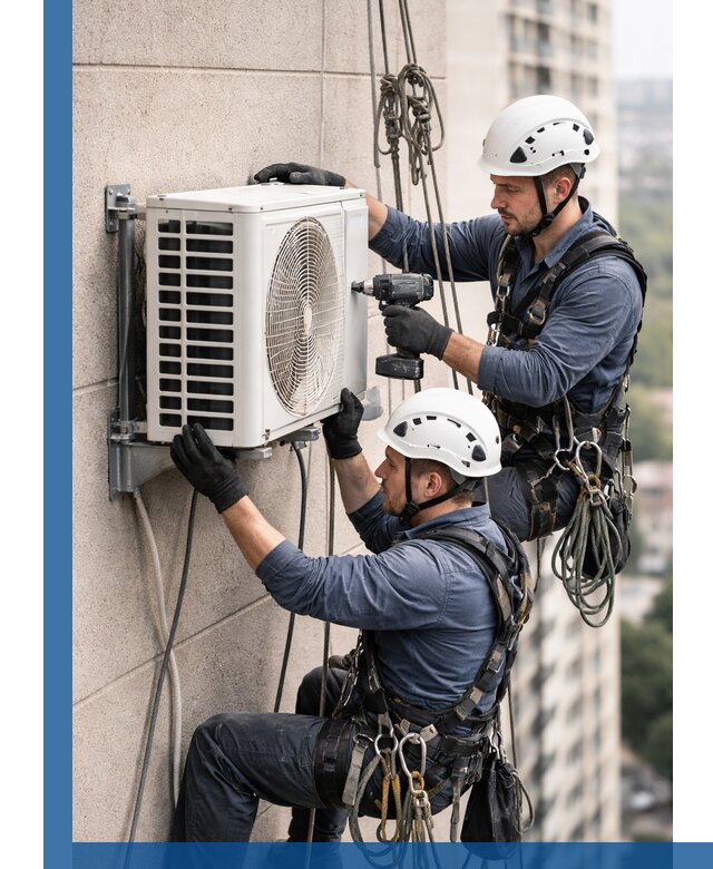 Монтаж внешнего блока кондиционера в Верхней Пышме установка и крепление