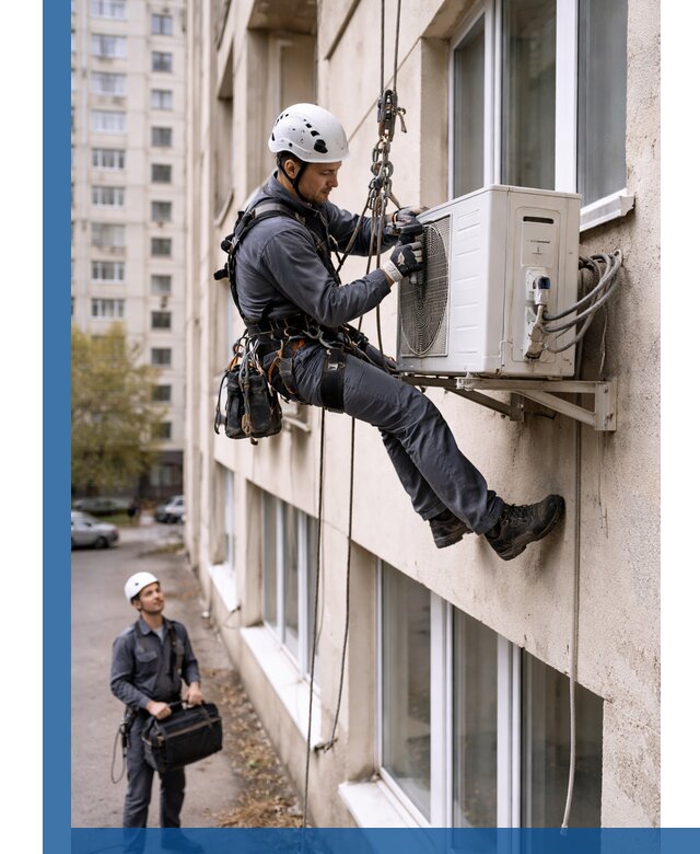 Демонтаж внешнего блока кондиционера в Верхней Пышме профессионально