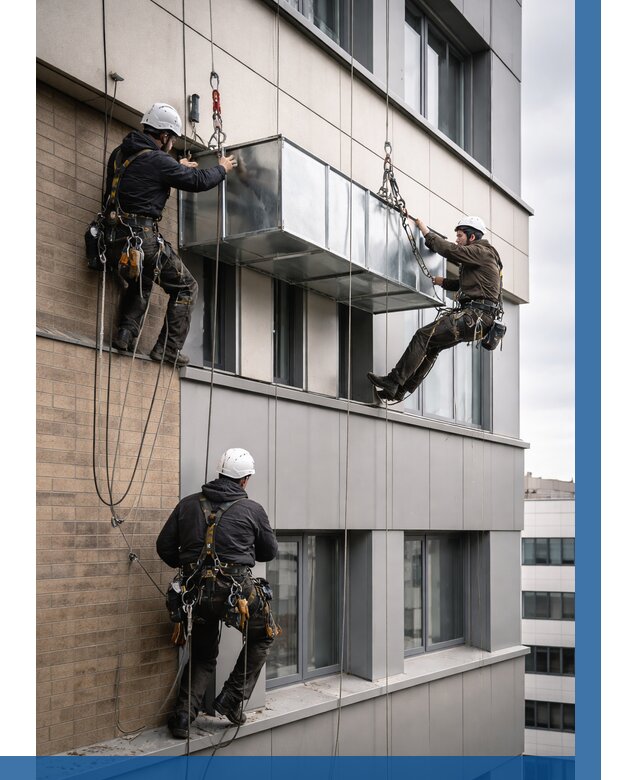 Монтаж воздуховодов на фасаде в Верхней Пышме от 1539 р. | ВЫСОТНИК-Врх