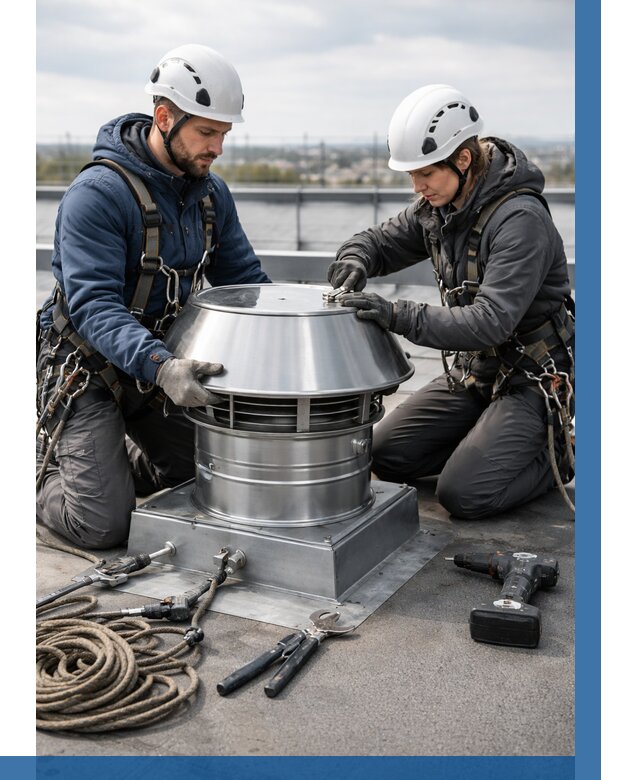 Установка дефлекторов на кровле в Верхней Пышме от 4617 р. | ВЫСОТНИК-Врх