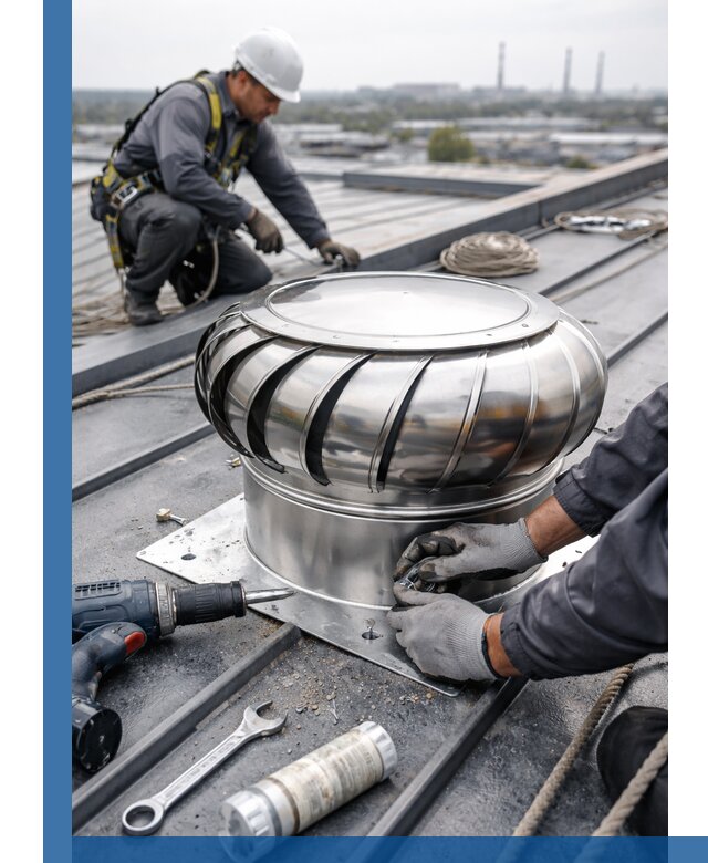 Установка дефлекторов на кровле в Верхней Пышме профессионально