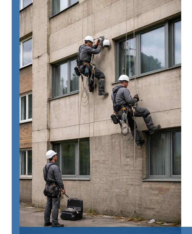Монтаж фасадных камер видеонаблюдения в Верхней Пышме под ключ