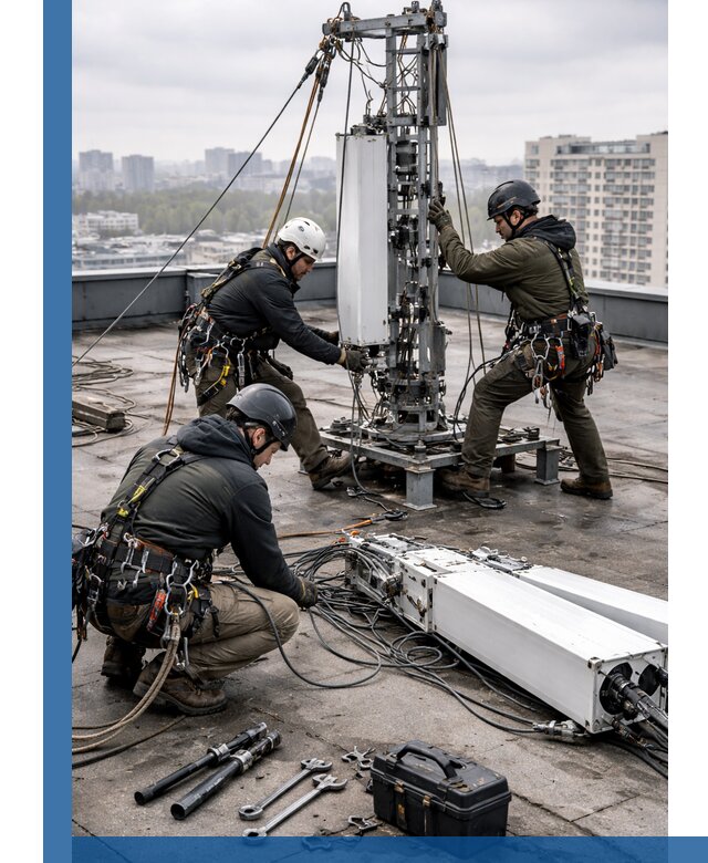 Демонтаж антенн на крыше зданий в Верхней Пышме с гарантией