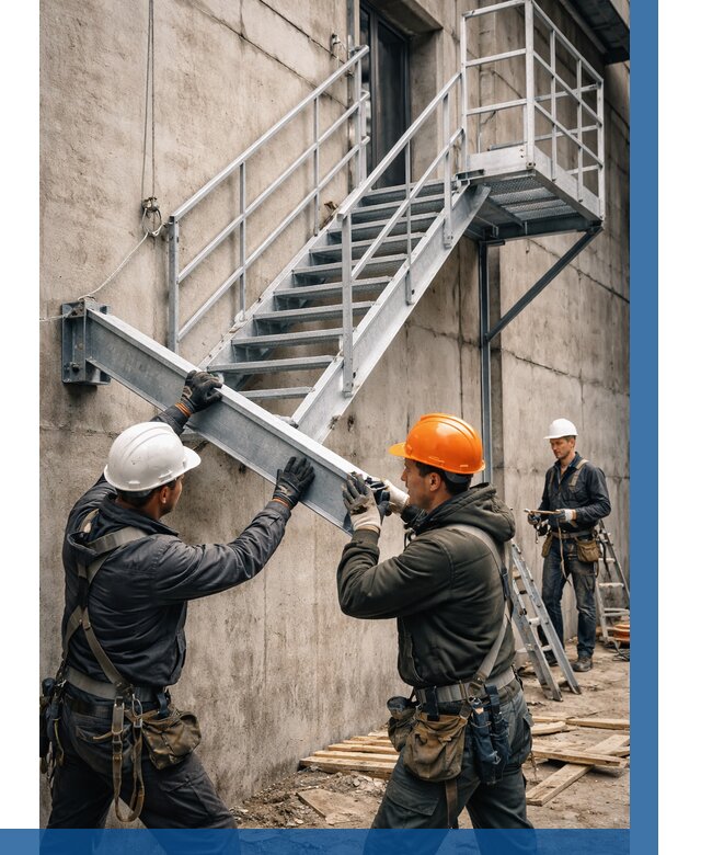 Монтаж металлических лестниц в Верхней Пышме от 15390 р. | ВЫСОТНИК-Врх