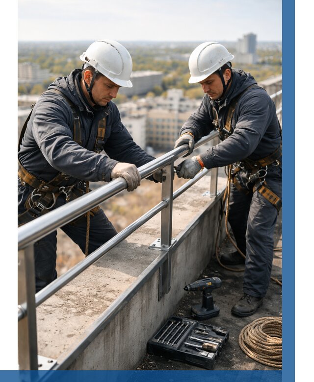 Монтаж перил на высоте в Верхней Пышме от 2565 р. | ВЫСОТНИК-Врх