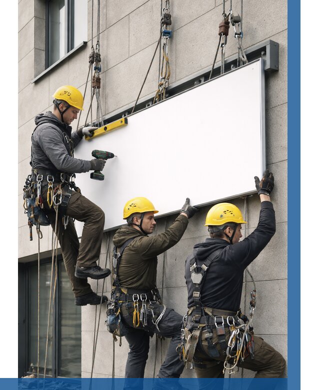 Монтаж рекламной вывески в Верхней Пышме от 8208 р. | ВЫСОТНИК-Врх