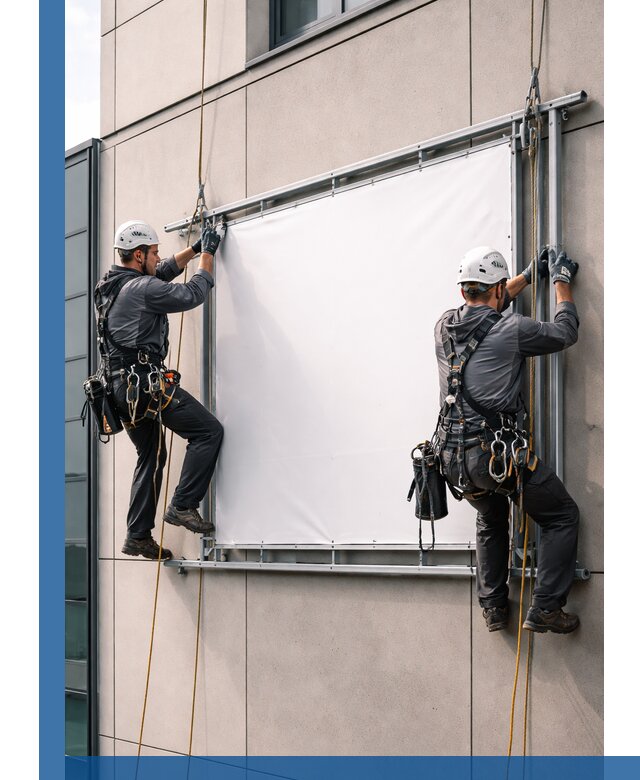 Монтаж наружной рекламной вывески в Верхней Пышме под ключ