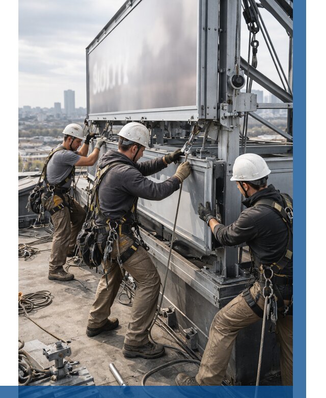 Монтаж крышной рекламной конструкции в Верхней Пышме от 61560 р.|ВЫСОТНИК-Врх