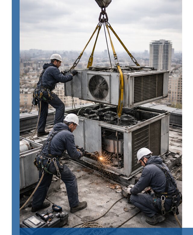 Демонтаж крышной установки в Верхней Пышме любой сложности