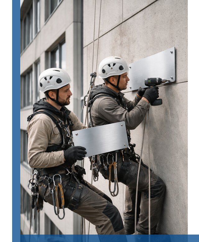 Монтаж табличек и указателей в Верхней Пышме для зданий и сооружений