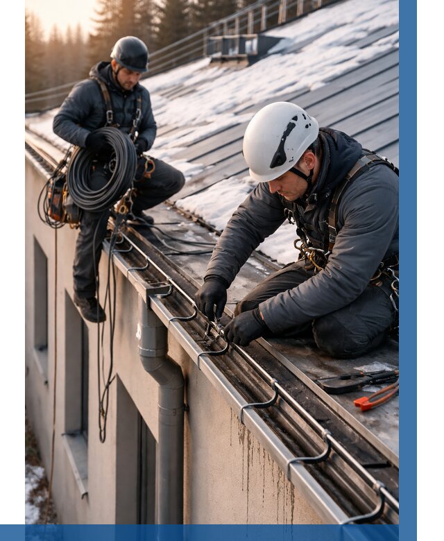 Монтаж греющего кабеля на кровле в Верхней Пышме от 462 р. | ВЫСОТНИК-Врх