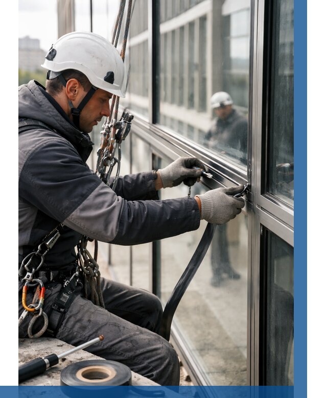 Ремонт витражных конструкций в Верхней Пышме от 3591 р. | ВЫСОТНИК-Врх