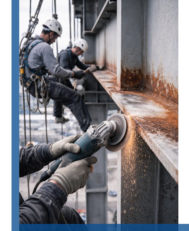 Зачистка металла от ржавчины и подготовка поверхностей в Верхней Пышме