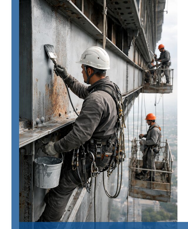 Покраска металлоконструкций на высоте в Верхней Пышме профессионально