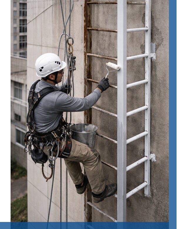 Покраска пожарных лестниц в Верхней Пышме от 4617 р. | ВЫСОТНИК-Врх
