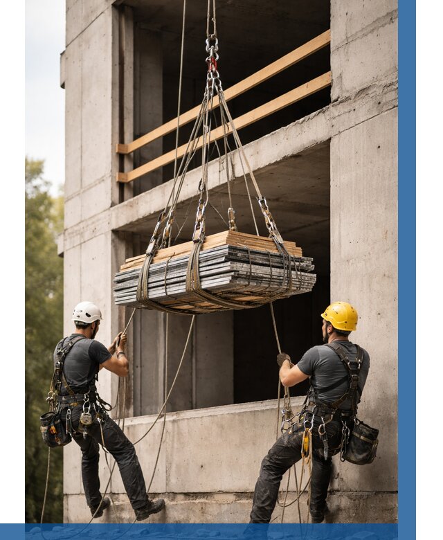 Подъем материала на этаж веревками в Верхней Пышме от 1539 р. | ВЫСОТНИК-Врх