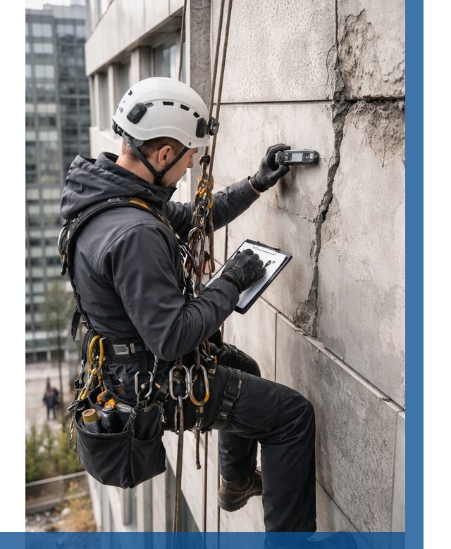 Обследование фасада альпинистами в Верхней Пышме от 123 р. | ВЫСОТНИК-Врх